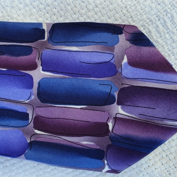J. Garcia Wired Crossroads purple silk tie - Picture 6 of 7